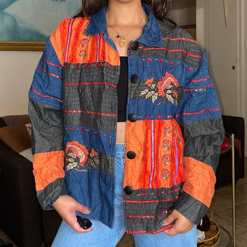 Coldwater Creek denim fall distressed jacket